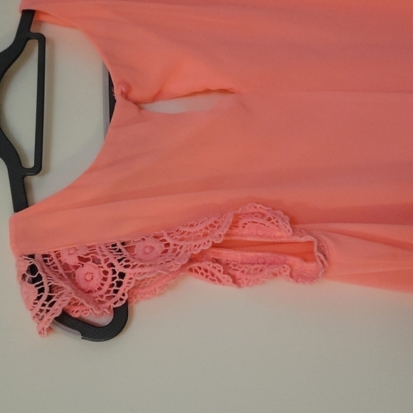 CITY TRIANGLES Fairycore Chiffon Crochet Babydoll Jumper Mod Micro Dress - Picture 6 of 8